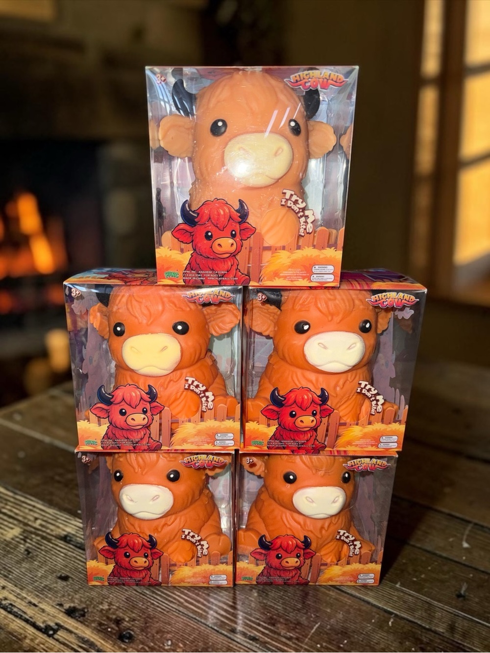 Jumbo Highland Cow Squishy Cream& Air 1 Each